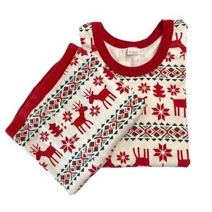 HANNA ANDERSSON Long John Dear Deer HannaJams  Pajama Set Size L